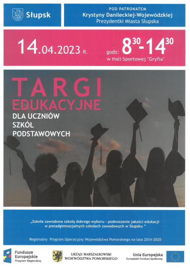 Plakat z informacją dotyczącą targów edukacyjnych